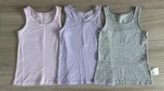UNIQLO コットンメッシュ　タンクトップ 3枚セット　90