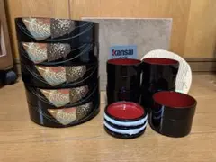 山本寛斎　Kansai 漆　ざる蕎麦セット　5客のサムネイル
