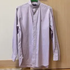 POLO 紫 ストライプシャツ