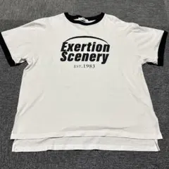 WEGO ロゴプリント リンガーTシャツ 半袖 ホワイト Sサイズのサムネイル