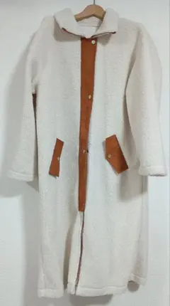 ロングコート　白　ボア