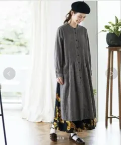 Sunny clouds　サニークラウズ　タック＆切り込みチュニック　L