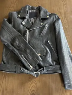 レザーライダースジャケット ブラック