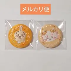 ちいかわ　ビスケット刺繍缶バッジ2　うさぎ・シーサーセット