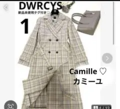 【新品未使用タグ付き】定価4万ドロシーズ グレンチェック トレンチコート