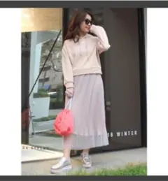 マーキュリーデュオ　プリーツレーススカート　ロングスカート