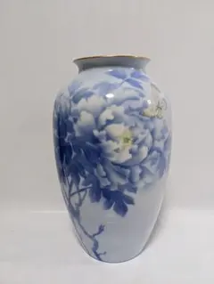希少品　深川製磁 官窯 宮内庁御用達 花瓶　蝶　有田焼