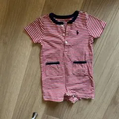 Ralph Lauren 半袖ストライプロンパース 6M