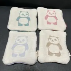 fuwara 12重ガーゼ ミニハンカチ パンダ柄 4色組
