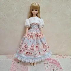 リカちゃんサイズハンドメイドワンピース&ピアスNo.2300・2301双子