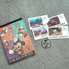 DISNEYディズニー　メモ帳＆シールセット　当時物　平成レトロ　ミキミニ