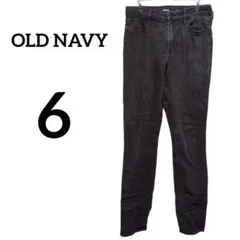 OLD NAVY【6】ブラックデニム ハイライズ ストレート