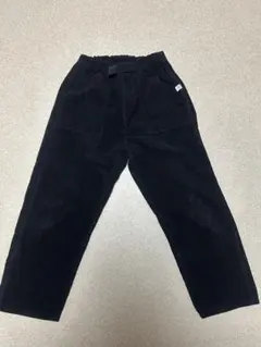 GANG HO ブラックコーデュロイワイドパンツ