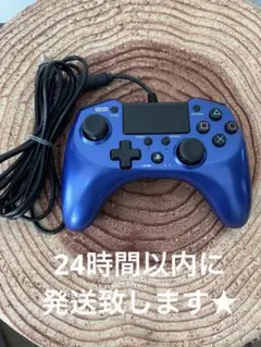 PS4 HORI ホリパッドFPS有線コントローラーブルー