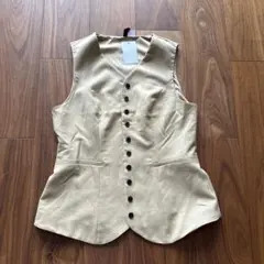 ベージュ ノースリーブ ベスト Mサイズ