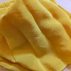 古布　正絹錦紗　山吹色がかったレモン色①30×54