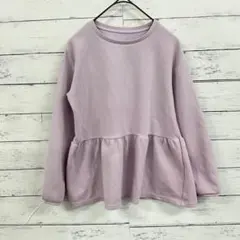 UNIQLO✨カットソー【140】エアリズム フリル ストレッチ パープル