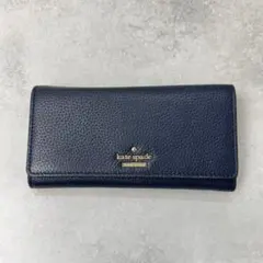 ケイトスペード レイシー 長財布 ラウンドジップ バイカラー ネイビー 