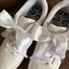 PUMA Roma リボン スニーカー ホワイト