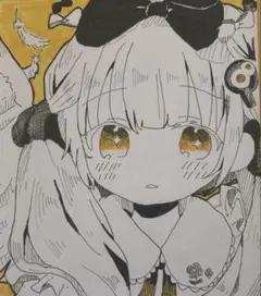 d*7様 オリジナル　手描きイラスト　アナログ　色紙