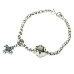 スワロフスキー チェーン ブレスレット チャーム クロス Swarovski