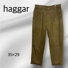 USA古着 haggar ワイドシルエット パンツ スラックス ブラウン系