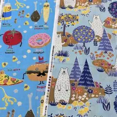 USAコットン アレキサンダーヘンリー cosmo しろくま 2枚セット はぎれ