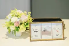 ウェディング受付小物(フォトフレーム・ご祝儀トレー)