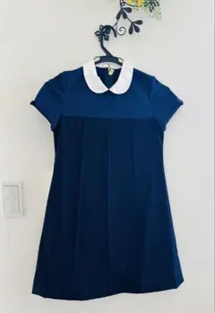 オーダーメイド　ネイビー 半袖ワンピース