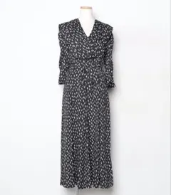 SNIDEL 7分袖 ビッグカラークラシカルワンピース