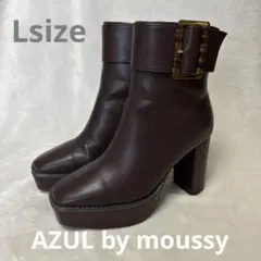 L【アズールバイマウジー】厚底 ワイドベルト チャンキーヒール ブーツ