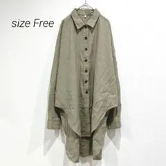 オーバーサイズ シャツワンピ ロング丈 ゆったり 体型カバー おしゃれ 重ね着