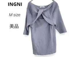 美品 INGNI トップス カットソー 五部袖 半袖　M size