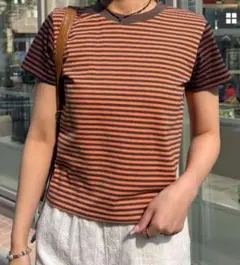 CIAOPANIC クレイジーパターンコンパクトボーダーTシャツのサムネイル
