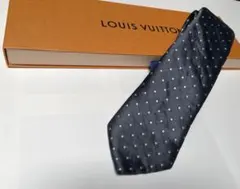 LOUIS VUITTON ダークグレー ドット柄 ネクタイのサムネイル