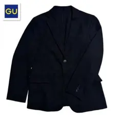 GU ジーユー ネイビーチェック　ジャケット Sサイズ 美品　洗える　春秋
