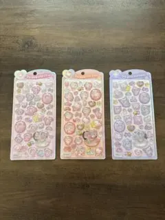 ゆるちゅるポップシール 3枚セット