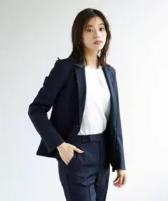 新品WHITE JOOLA 紺11号ストレッチテーラードジャケットオケージョン