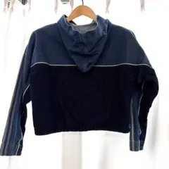 【新品タグ付き】アディダス　デニムジャケット　クロップド丈　ブラックy2k S 新品タグ付き】アディダス デニムジャケット クロップド丈