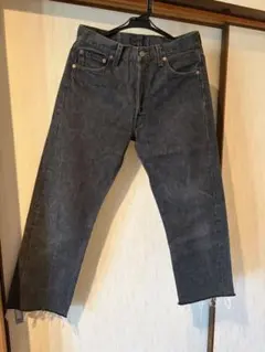 【90s USA製】リーバイス 501 先染めブラック ®タブ カットオフ