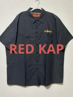RED KAP 企業ロゴワークシャツ 半袖　グレー XXLのサムネイル