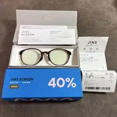 JINS ジンズ ブルーライトカットメガネ 眼鏡 40%CUT美品