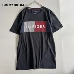 【トミーヒルフィガー】半袖Tシャツ　クルーネック　オーガニックコットン　黒（L）