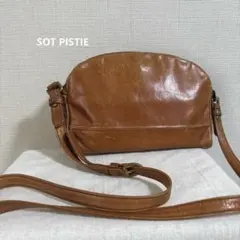 SOT PISTIE レザー ショルダーバック 牛革 ミニ鞄 ブラウン 茶色のサムネイル