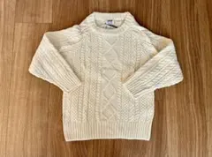 BREEZE アイボリー ケーブルニットセーター 120