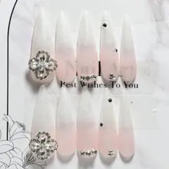 韓国　ギャル　ベイビーブーマーネイル　ロング　スナ系　量産型　y2k ワンホン