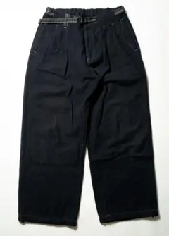 and wander REWOOL tweed wide pants WM