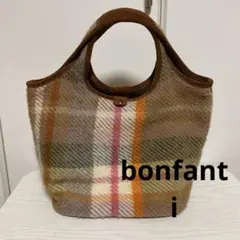 bonfantiウール チェック柄 トートバッグMADE IN ITALY