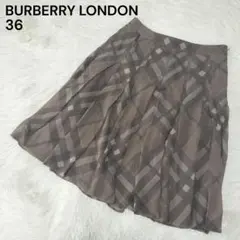 BURBERRY LONDON シルク100% フレアスカート 36 三陽商会のサムネイル