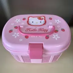 ハローキティ ピンクバスケット　レトロ 激レア】希少◇平成レトロ キティちゃん 野いちご ピン かご